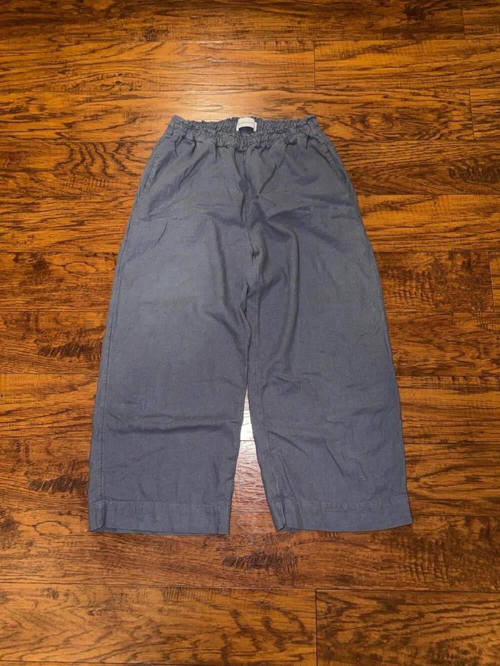 Abercrombie & Fitch Linen Blend Pull-On Pants Blue
